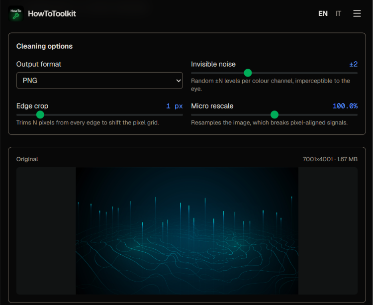 Screenshot of AI Image Metadata Reader (Stable Diffusion, ComfyUI, Midjourney)